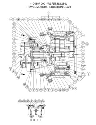 LiuGong 922E EXCAVATOR 11C0887 TRAVEL MOTOR REDUCTION GEAR CLG920E CLG922E